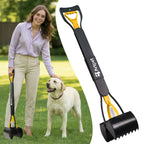 32 Inch Dog Pooper Scooper Long Handle for Large Dogs for Yard – No Bending Great on The Back, Ease of Pick Up, Convenient, Heavy Duty, Grass Friendly, Plastic, Yellow