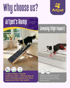 Dog Ramp for Small & Medium Dogs, Joint-Friendly Pet Ramp for Bed & Couch, Foldable, Anti-Slip, Portable, Height-Adjustable, Supports Up to 70 lbs