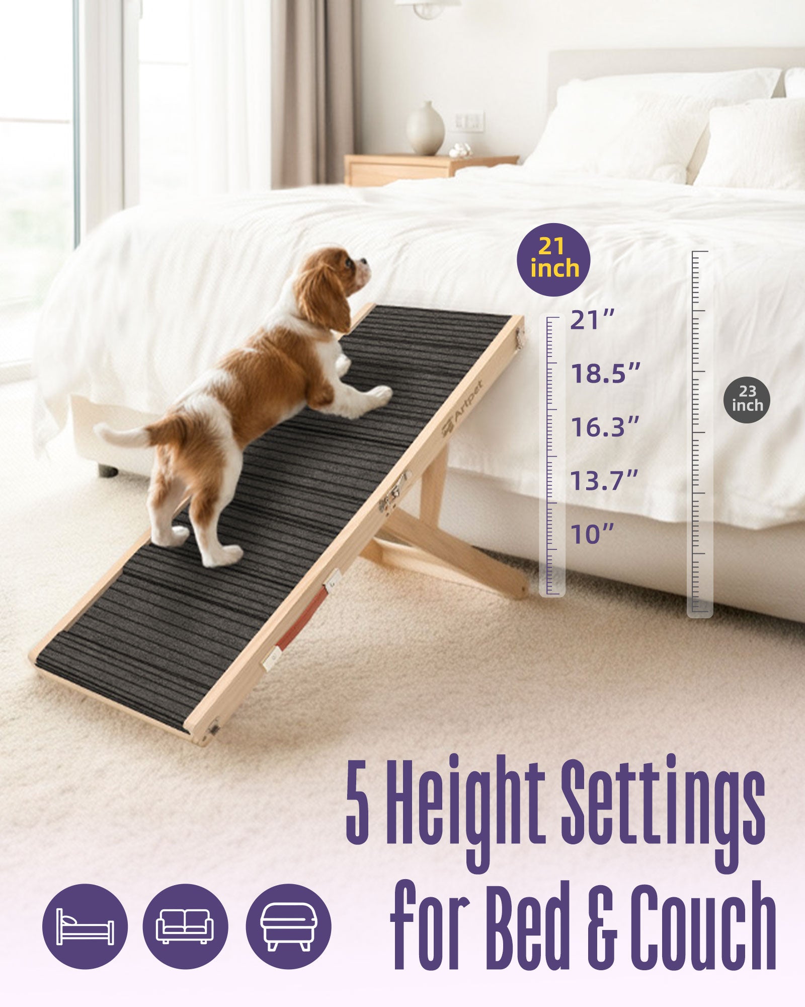 Dog Ramp for Small Dogs for Couch & Bed, Dachshund Joint Care Ramp