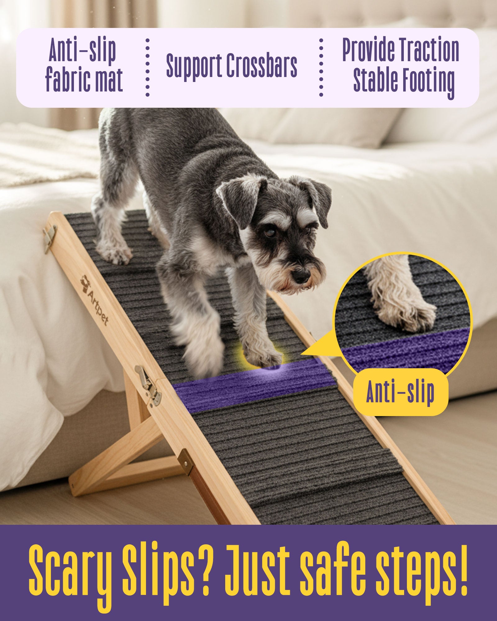 Dog Ramp for Small Dogs for Couch & Bed, Dachshund Joint Care Ramp